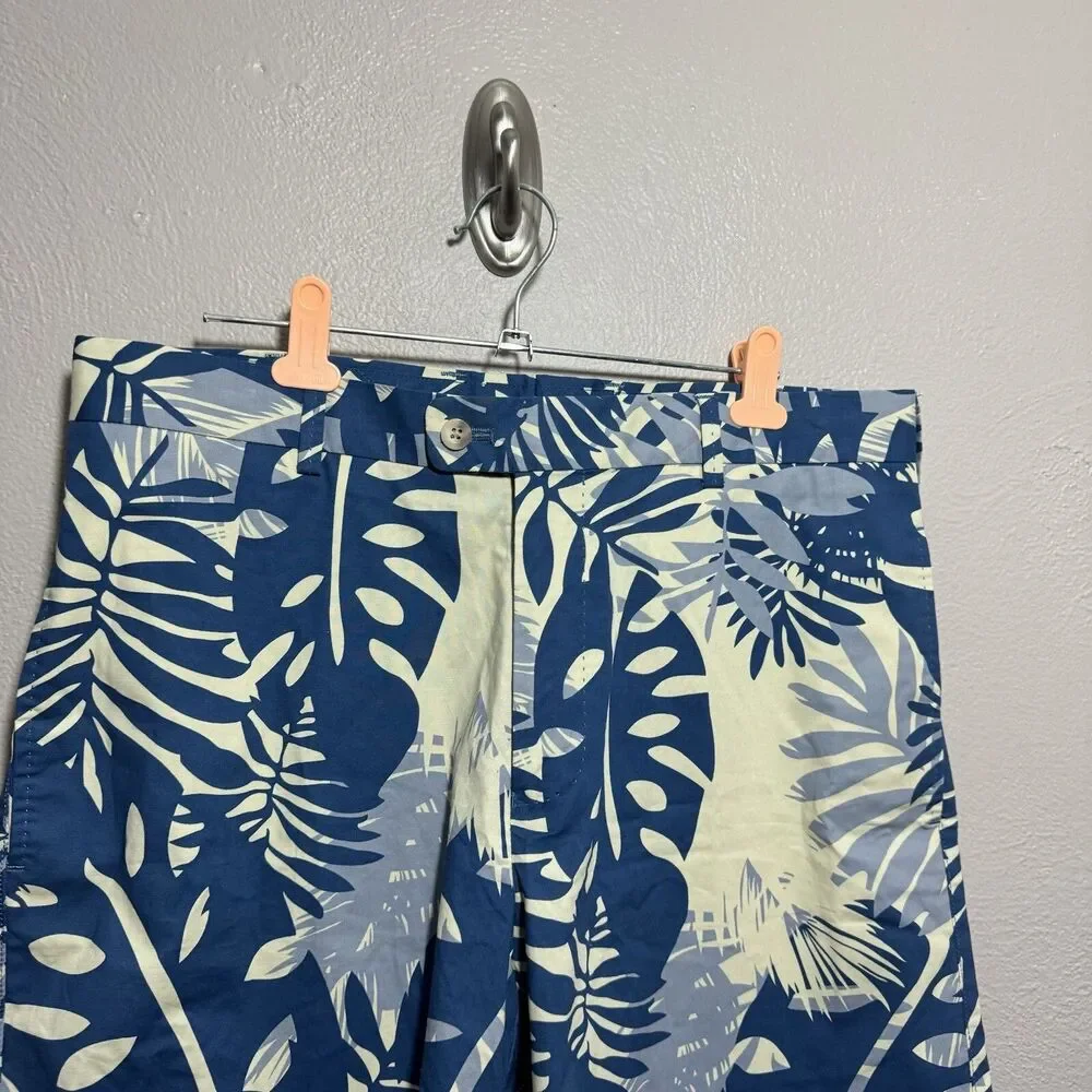 Reserve Patrick James Shorts Mens Sz 33 Tropical Palm Print Pima Cotton Golf